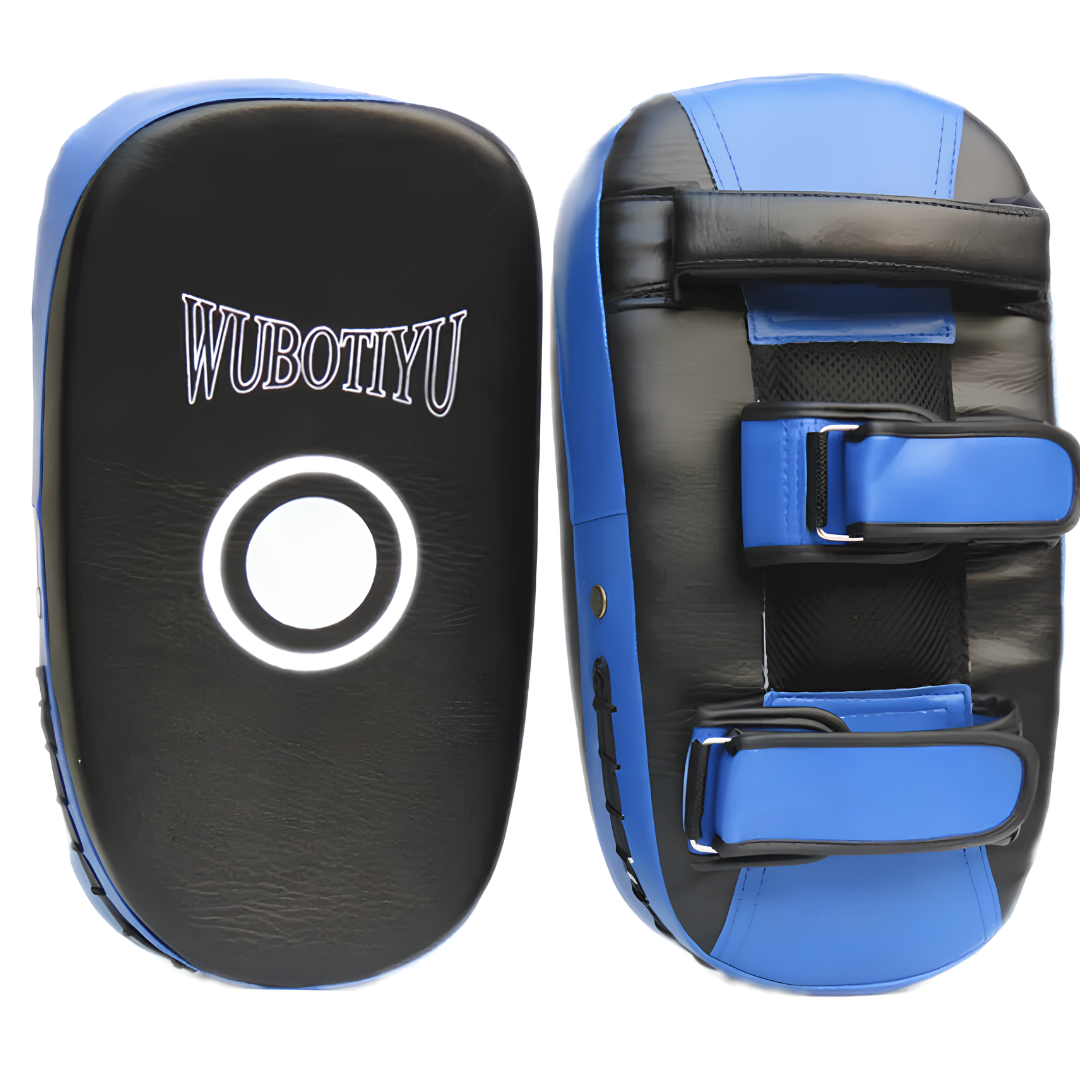 Blue boxing pad, ideal for punch training.