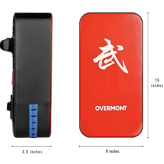 Dimensions of the red pad – ideal for intense boxing and kick training.